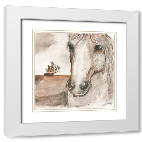 Early Settler White Modern Wood Framed Art Print with Double Matting by Mingo, Jessica