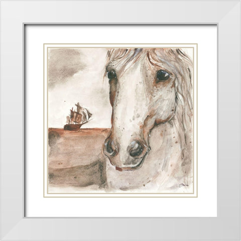 Early Settler White Modern Wood Framed Art Print with Double Matting by Mingo, Jessica