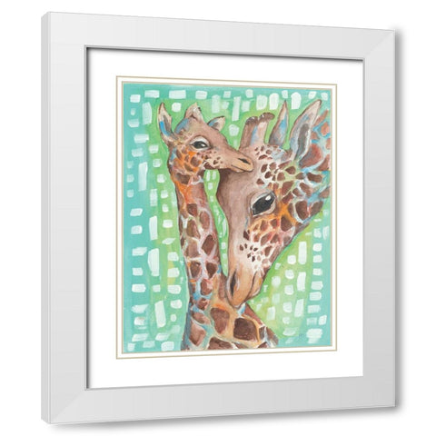 Mother and Child White Modern Wood Framed Art Print with Double Matting by Mingo, Jessica