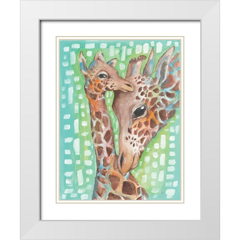 Mother and Child White Modern Wood Framed Art Print with Double Matting by Mingo, Jessica