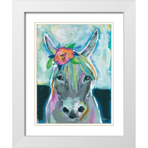 Sweet Cow      White Modern Wood Framed Art Print with Double Matting by Mingo, Jessica