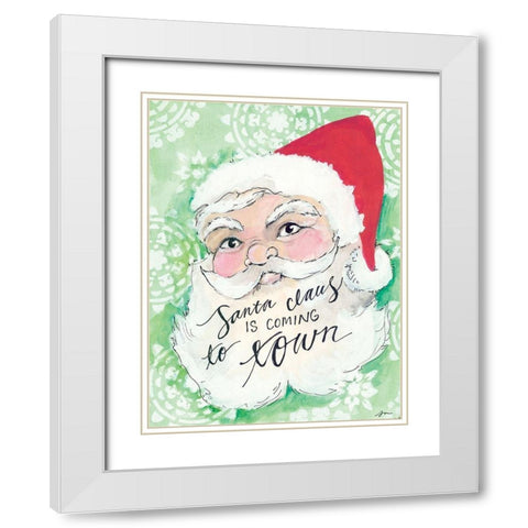Santa is Coming to Town White Modern Wood Framed Art Print with Double Matting by Mingo, Jessica