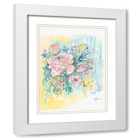 Flowers for Ruby          White Modern Wood Framed Art Print with Double Matting by Mingo, Jessica