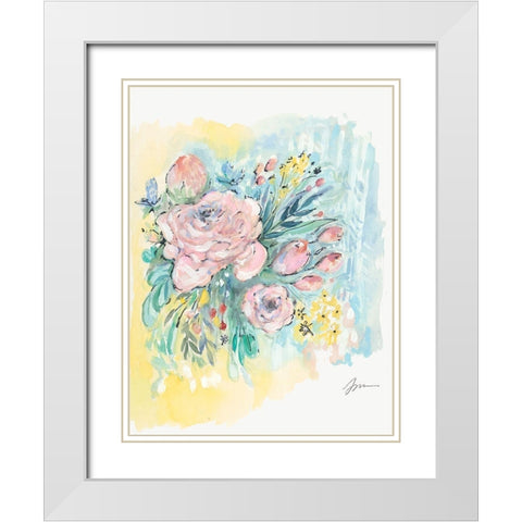 Flowers for Ruby          White Modern Wood Framed Art Print with Double Matting by Mingo, Jessica