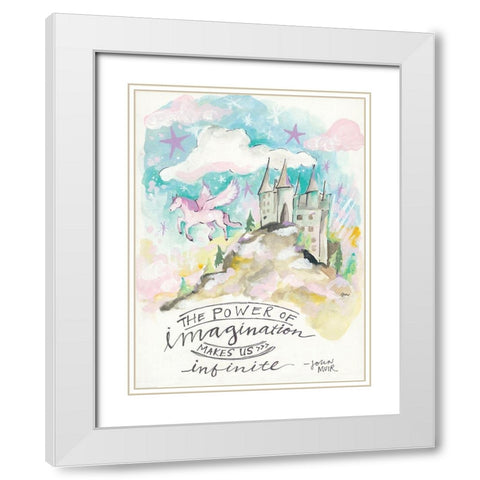 Power of Imagination White Modern Wood Framed Art Print with Double Matting by Mingo, Jessica
