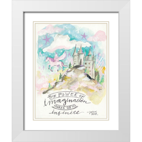 Power of Imagination White Modern Wood Framed Art Print with Double Matting by Mingo, Jessica