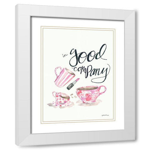 In Good Company     White Modern Wood Framed Art Print with Double Matting by Mingo, Jessica