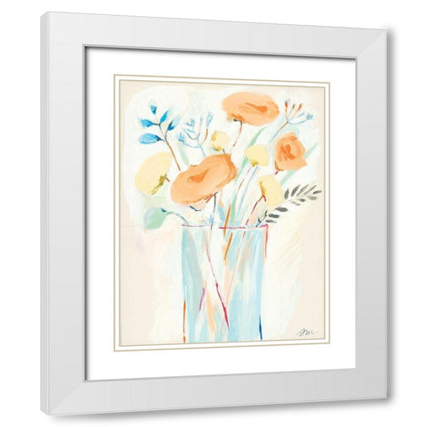 Restful Harmony II White Modern Wood Framed Art Print with Double Matting by Mingo, Jessica
