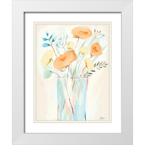 Restful Harmony II White Modern Wood Framed Art Print with Double Matting by Mingo, Jessica