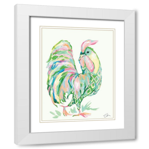 Struttin White Modern Wood Framed Art Print with Double Matting by Mingo, Jessica