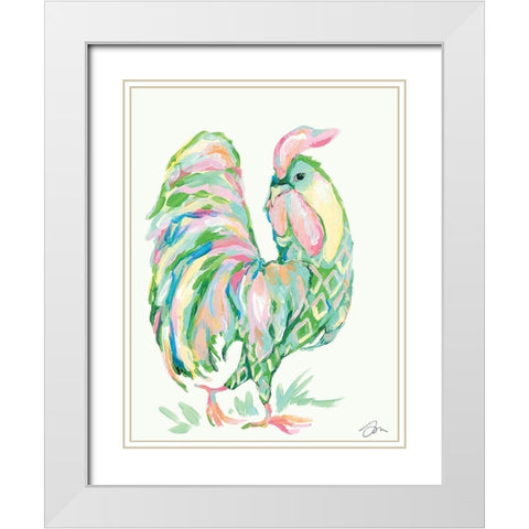 Struttin White Modern Wood Framed Art Print with Double Matting by Mingo, Jessica