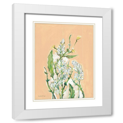 Spring Flora White Modern Wood Framed Art Print with Double Matting by Mingo, Jessica