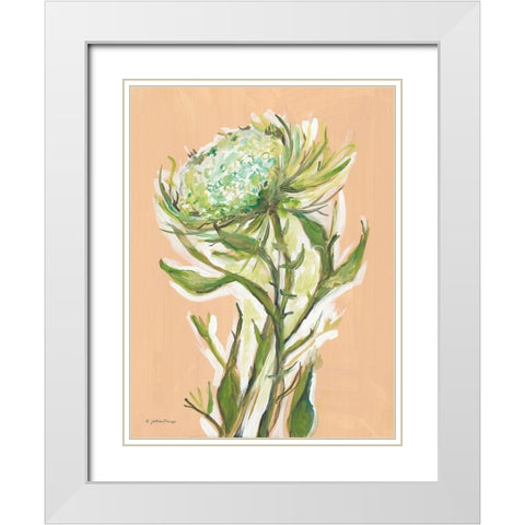 Spring Greens White Modern Wood Framed Art Print with Double Matting by Mingo, Jessica