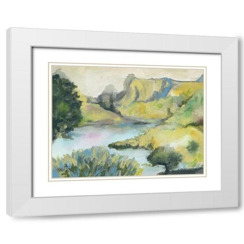A Place of Beauty White Modern Wood Framed Art Print with Double Matting by Mingo, Jessica