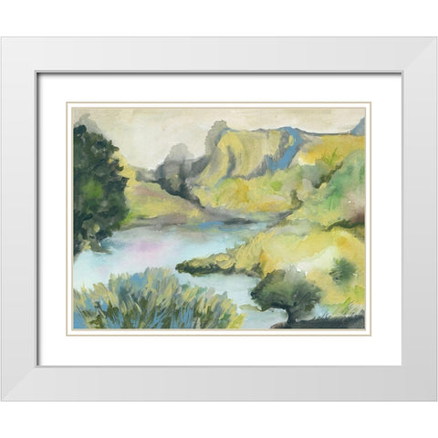 A Place of Beauty White Modern Wood Framed Art Print with Double Matting by Mingo, Jessica