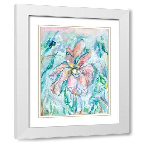 Wild Iris II White Modern Wood Framed Art Print with Double Matting by Mingo, Jessica