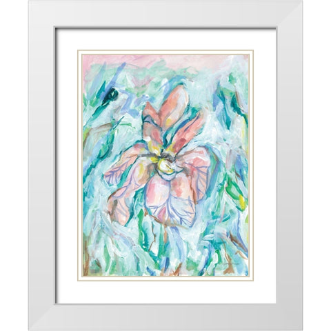 Wild Iris II White Modern Wood Framed Art Print with Double Matting by Mingo, Jessica
