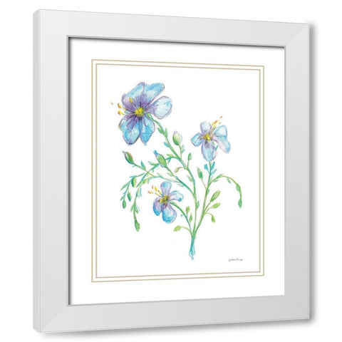 Wild Flax White Modern Wood Framed Art Print with Double Matting by Mingo, Jessica