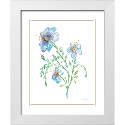 Wild Flax White Modern Wood Framed Art Print with Double Matting by Mingo, Jessica