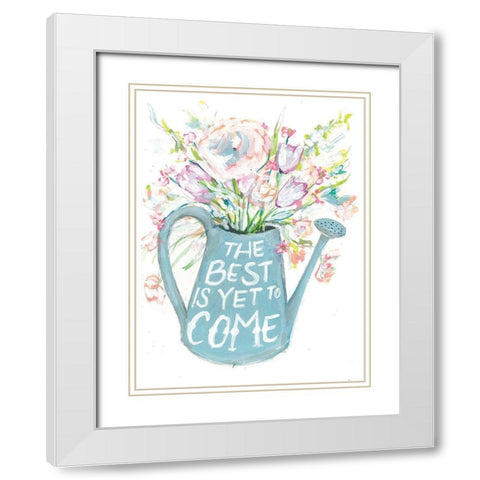 The Best Floral White Modern Wood Framed Art Print with Double Matting by Mingo, Jessica