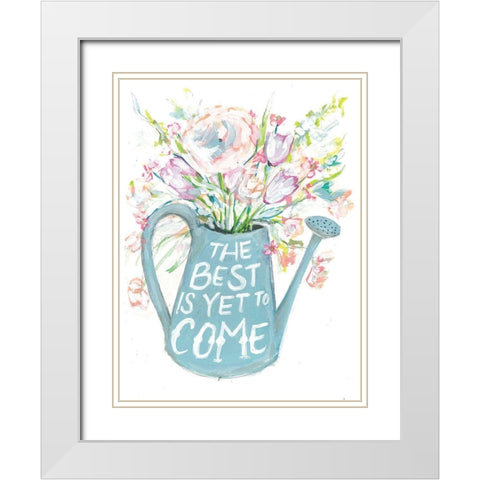 The Best Floral White Modern Wood Framed Art Print with Double Matting by Mingo, Jessica