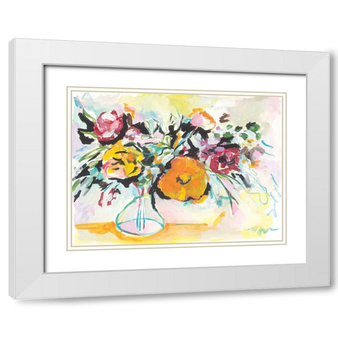 Smile I White Modern Wood Framed Art Print with Double Matting by Mingo, Jessica