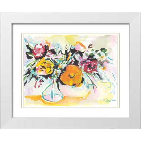 Smile I White Modern Wood Framed Art Print with Double Matting by Mingo, Jessica