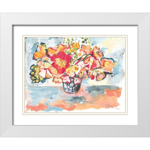 Smile II White Modern Wood Framed Art Print with Double Matting by Mingo, Jessica