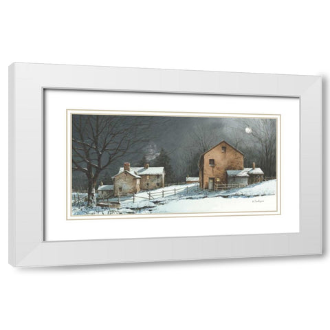 Silent Night White Modern Wood Framed Art Print with Double Matting by Rossini, John