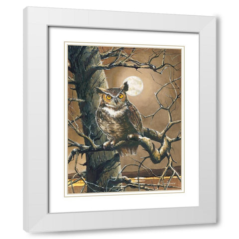 The Sentinel White Modern Wood Framed Art Print with Double Matting by Rossini, John