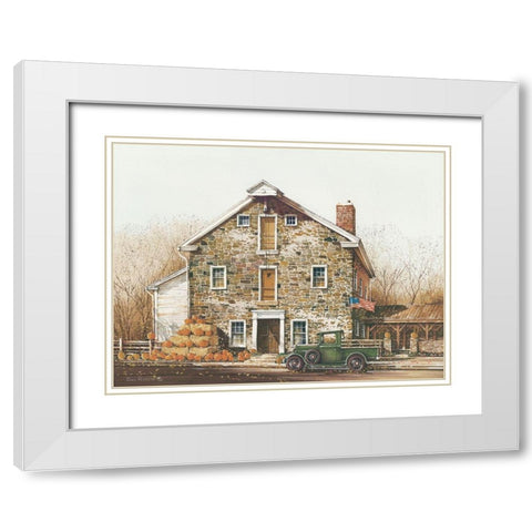 Fall is in the Air White Modern Wood Framed Art Print with Double Matting by Rossini, John