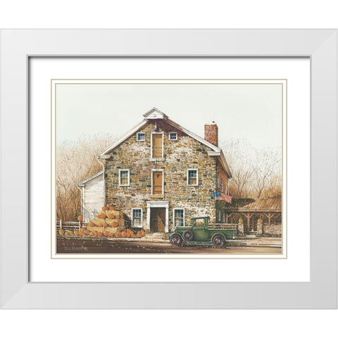 Fall is in the Air White Modern Wood Framed Art Print with Double Matting by Rossini, John