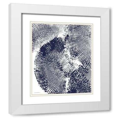 Running Circles 1 White Modern Wood Framed Art Print with Double Matting by Kamdon Kreations