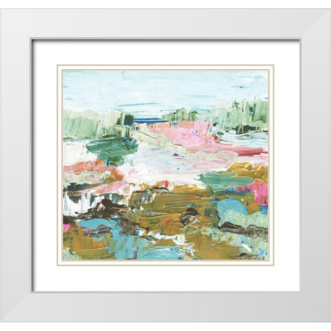 Joyfully Dull White Modern Wood Framed Art Print with Double Matting by Kamdon Kreations