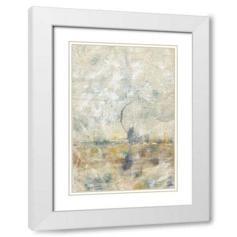 Smoke Rising White Modern Wood Framed Art Print with Double Matting by Kamdon Kreations