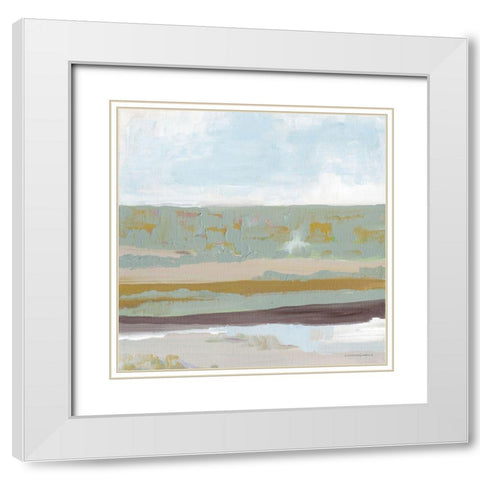 On the Horizon White Modern Wood Framed Art Print with Double Matting by Kamdon Kreations