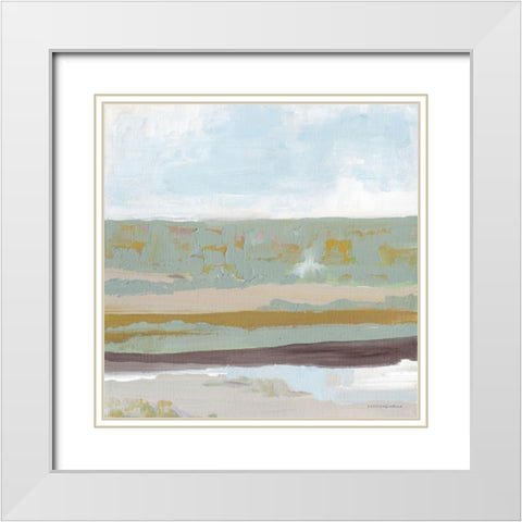 On the Horizon White Modern Wood Framed Art Print with Double Matting by Kamdon Kreations