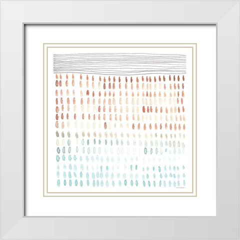 Dreaming of Sheep White Modern Wood Framed Art Print with Double Matting by Kamdon Kreations