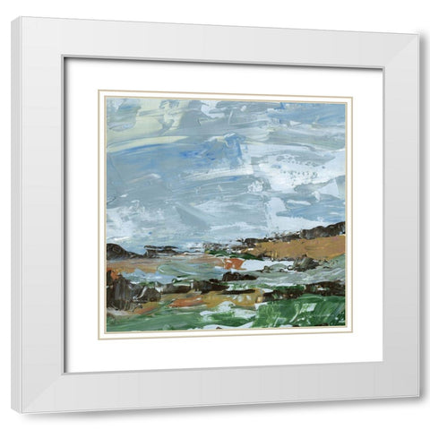 Over the Sand Dune White Modern Wood Framed Art Print with Double Matting by Kamdon Kreations