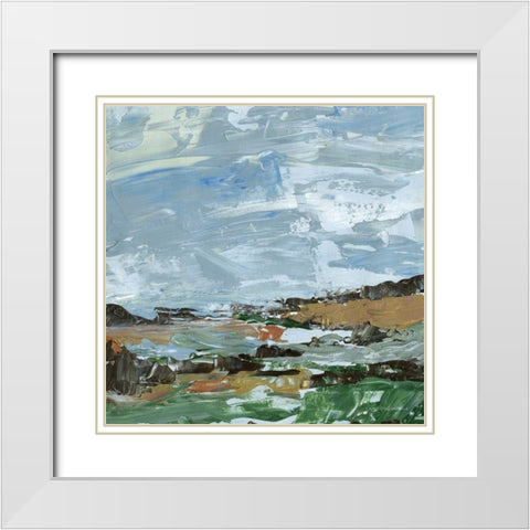 Over the Sand Dune White Modern Wood Framed Art Print with Double Matting by Kamdon Kreations