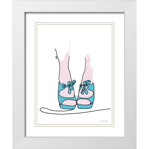 Dream on Your Feet White Modern Wood Framed Art Print with Double Matting by Kamdon Kreations
