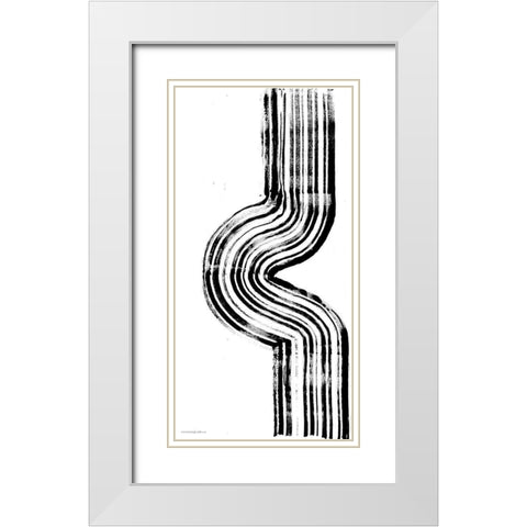 Lifes Little Bumps 1 White Modern Wood Framed Art Print with Double Matting by Kamdon Kreations
