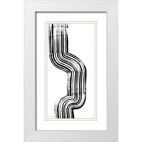 Lifes Little Bumps 3 White Modern Wood Framed Art Print with Double Matting by Kamdon Kreations
