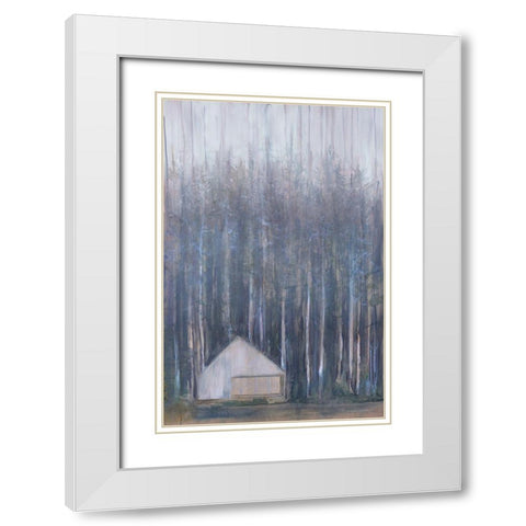 Hidden Wonder White Modern Wood Framed Art Print with Double Matting by Kamdon Kreations