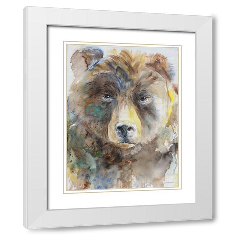 Paddington White Modern Wood Framed Art Print with Double Matting by Kamdon Kreations