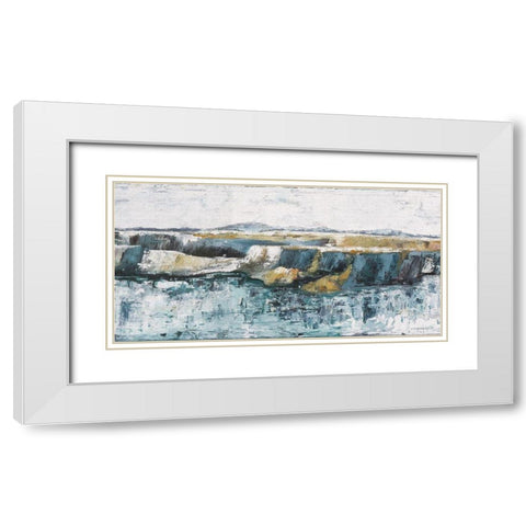 Lake Billy Chinook White Modern Wood Framed Art Print with Double Matting by Kamdon Kreations