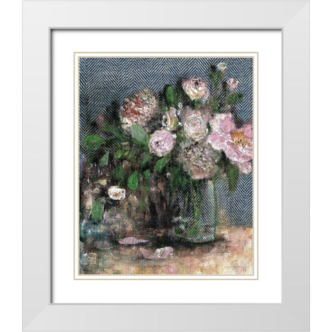 Afternoon Study White Modern Wood Framed Art Print with Double Matting by Kamdon Kreations