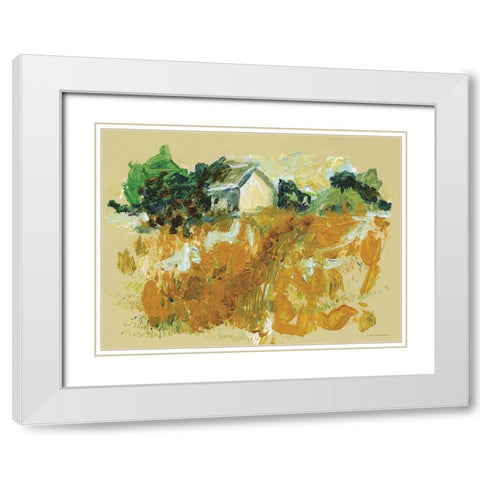 Golden Hour White Modern Wood Framed Art Print with Double Matting by Kamdon Kreations