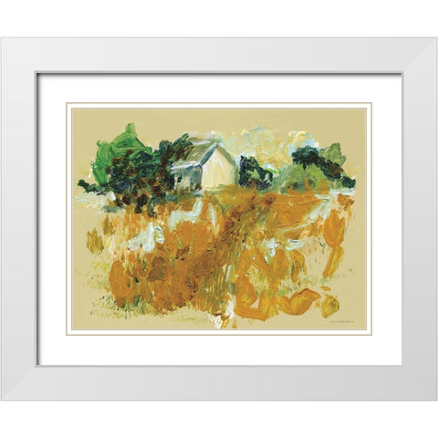 Golden Hour White Modern Wood Framed Art Print with Double Matting by Kamdon Kreations