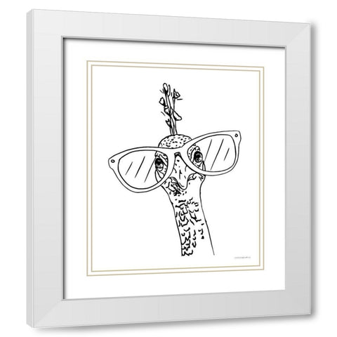 A Little Peacocky II White Modern Wood Framed Art Print with Double Matting by Kamdon Kreations